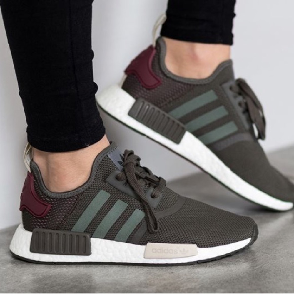 Adidas NMD R1 Olive X Maroon